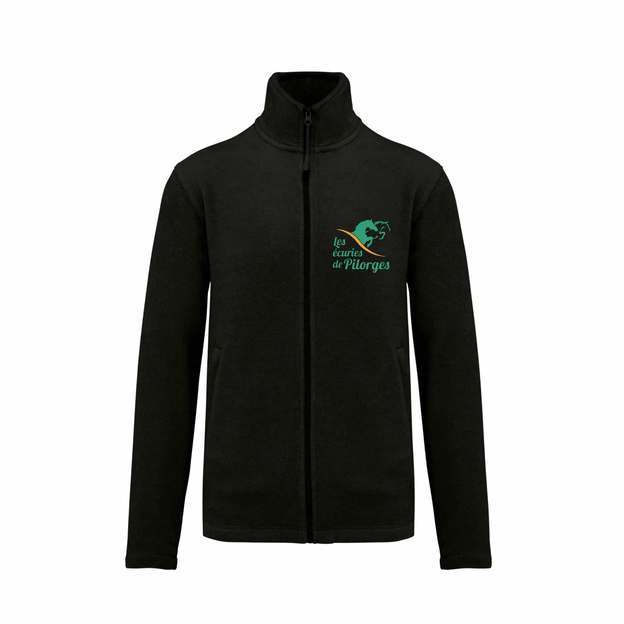 Veste micropolaire zippée (enfant) – Les Écuries de Pilorges - Noir – K920