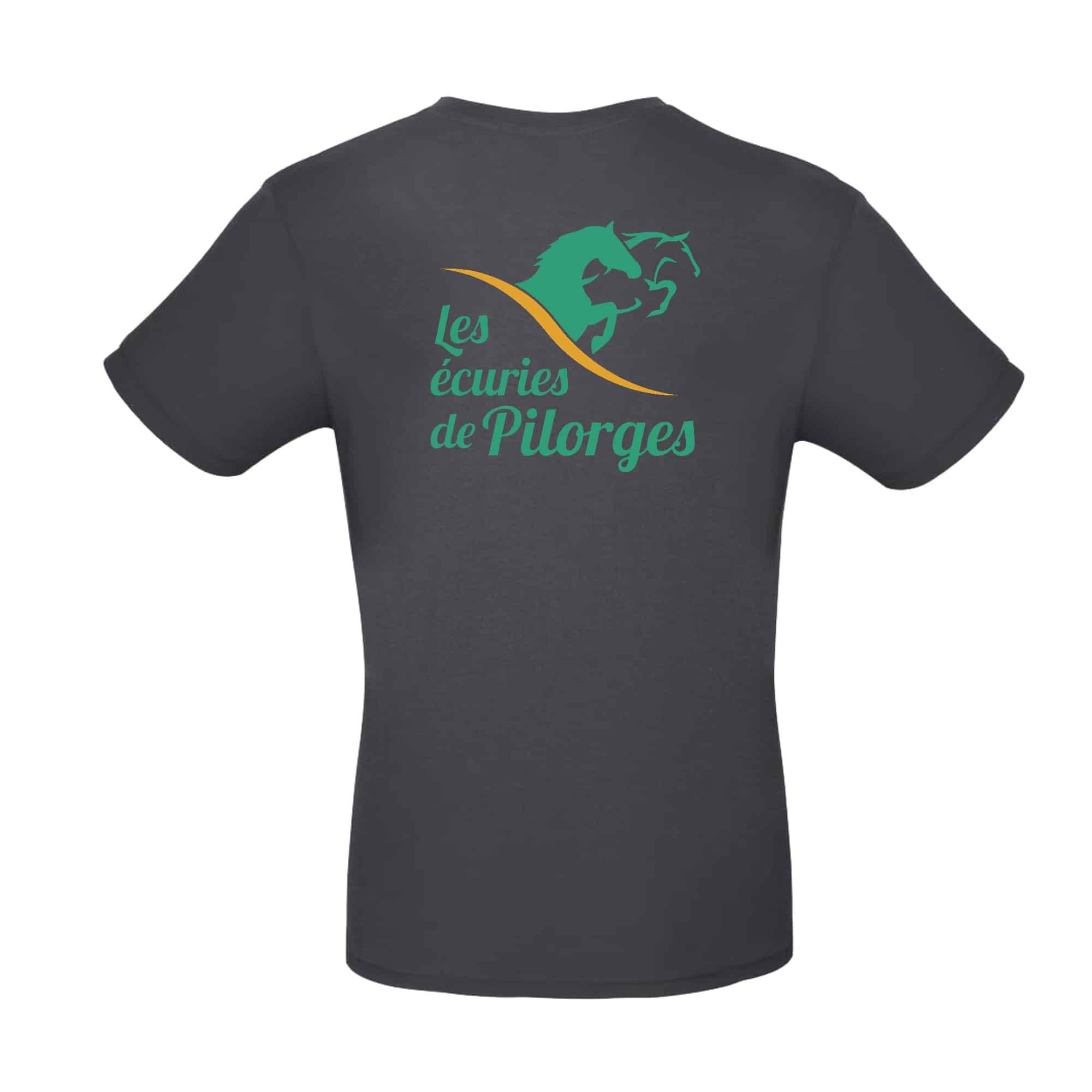 T-SHIRT (homme) - Les Écuries de Pilorges - Gris Anthracite - BC03T – Image 3