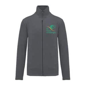 Veste micropolaire zippée (homme) – Les Écuries de Pilorges - Gris Anthracite – K911