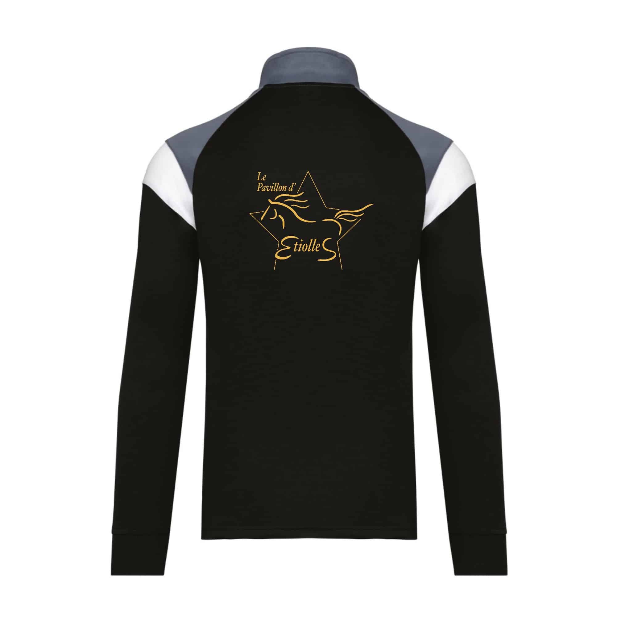 Veste de survêtement zippée (enfant) - L’écurie du pavillon d’étiolles - Noir - PA391 – Image 2