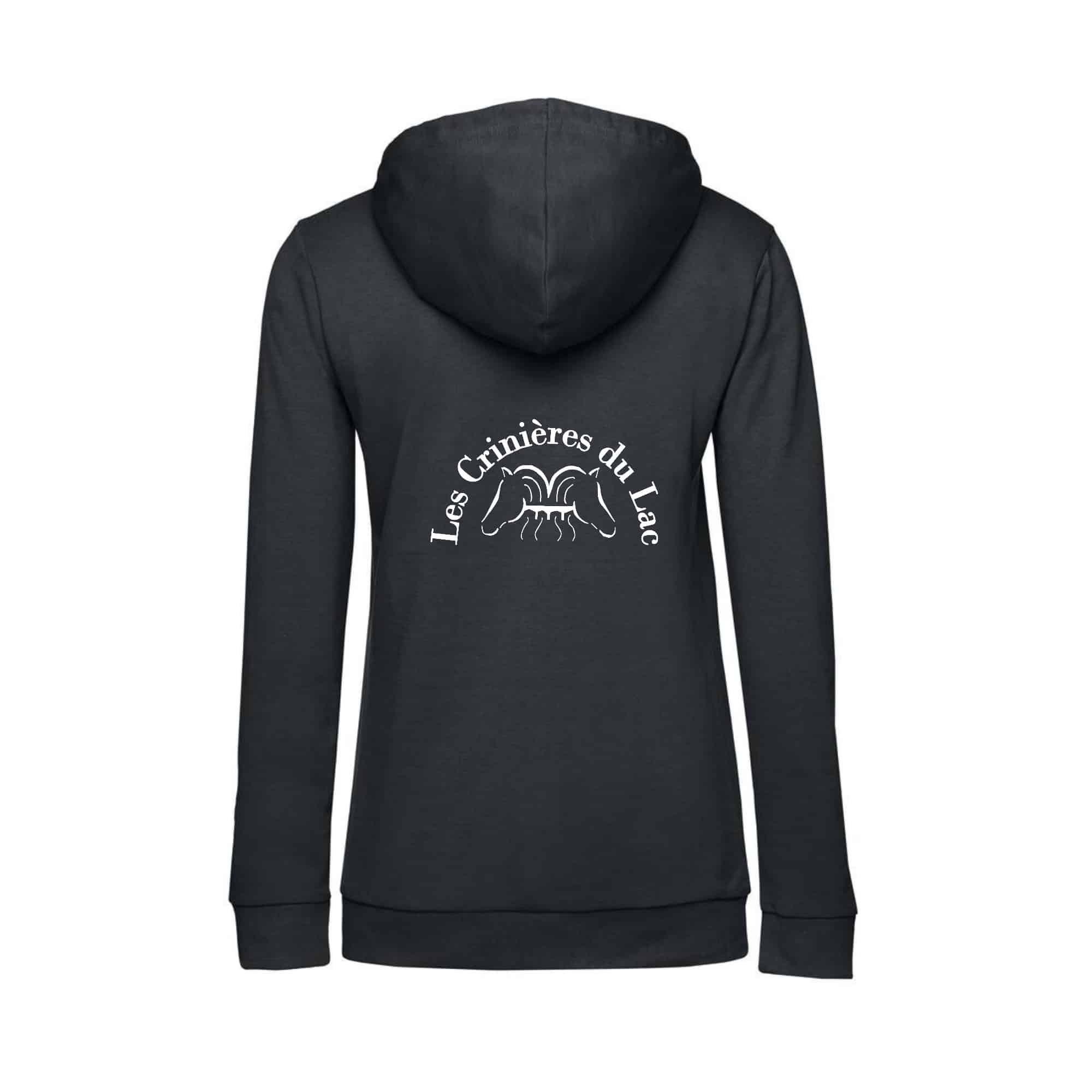 SWEAT ZIPPÉ (femme) - Les crinieres du lac - Gris Anthracite - BCW03Q – Image 3