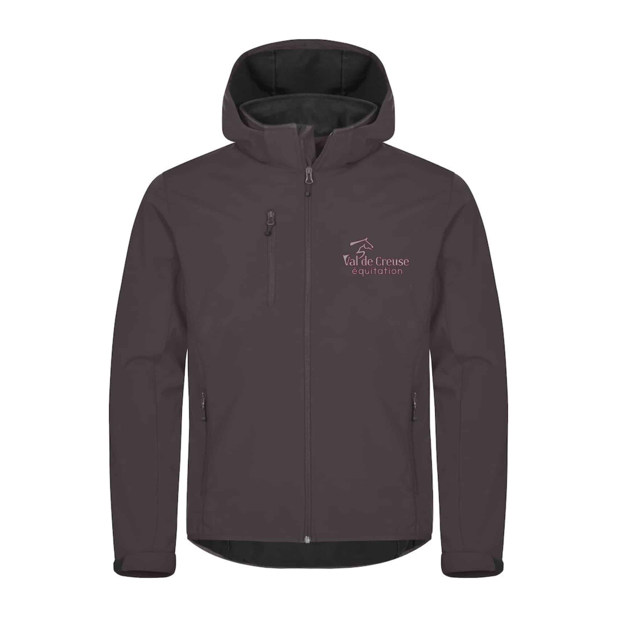 SOFTSHELL "Classic" (homme) - VAL DE CREUSE EQUITATION - Gris Anthracite - 0200912