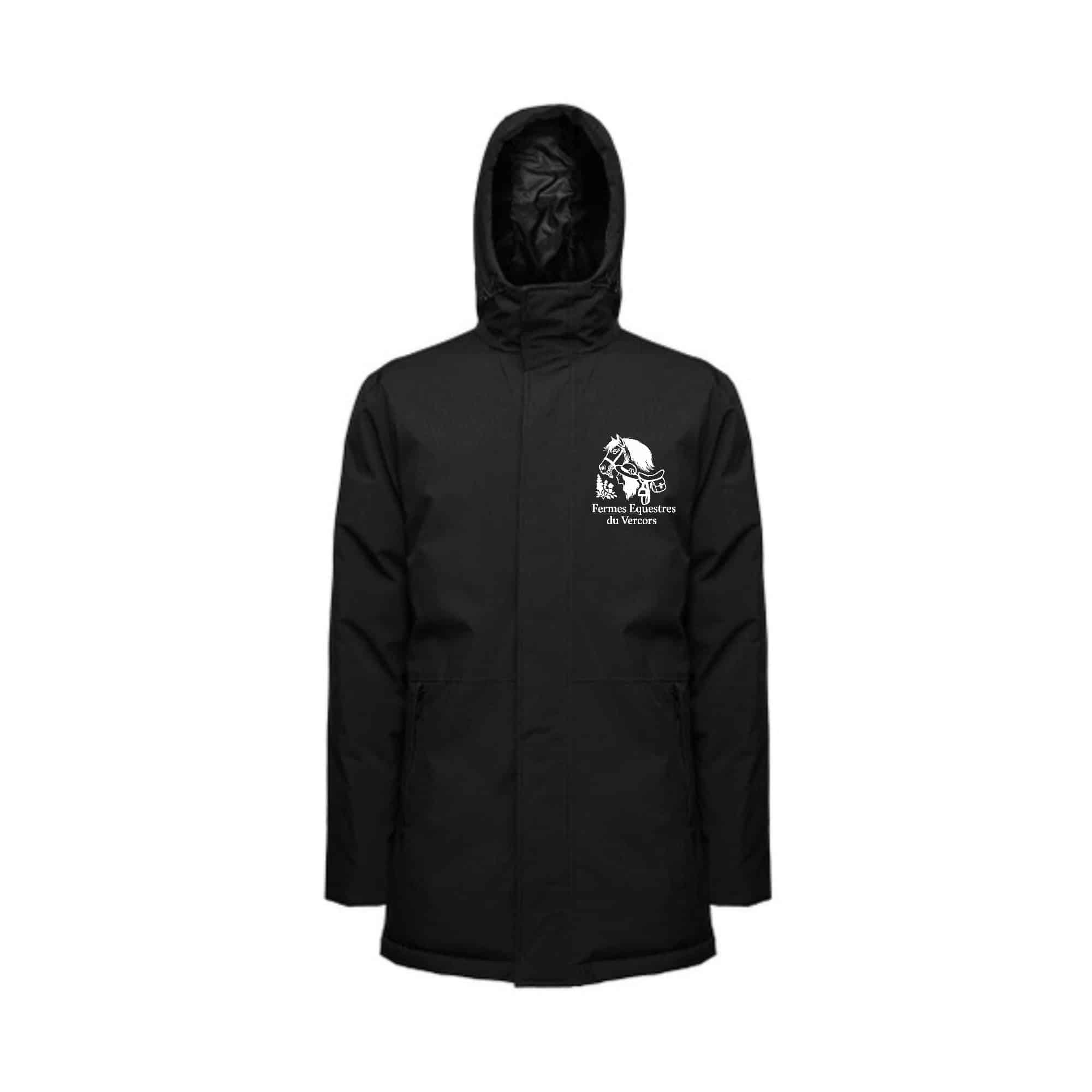 PARKA (unisexe) - Les Fermes Equestres du Vercors - Noir - PK543