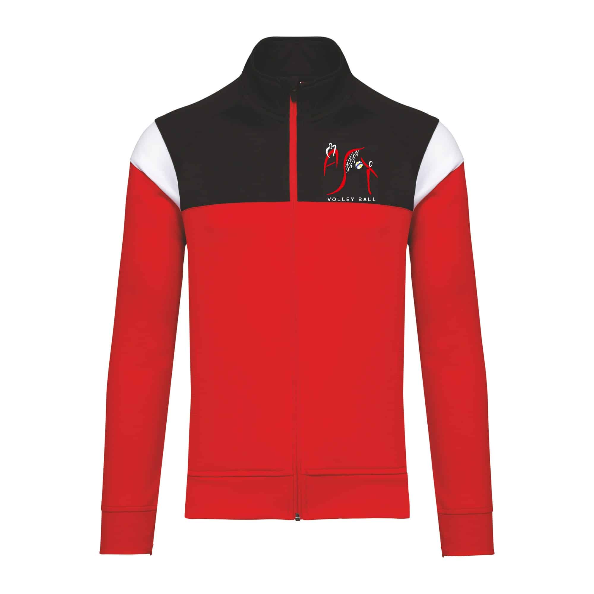 Veste de survêtement zippée (enfant) - ast volley ball - Rouge - PA391