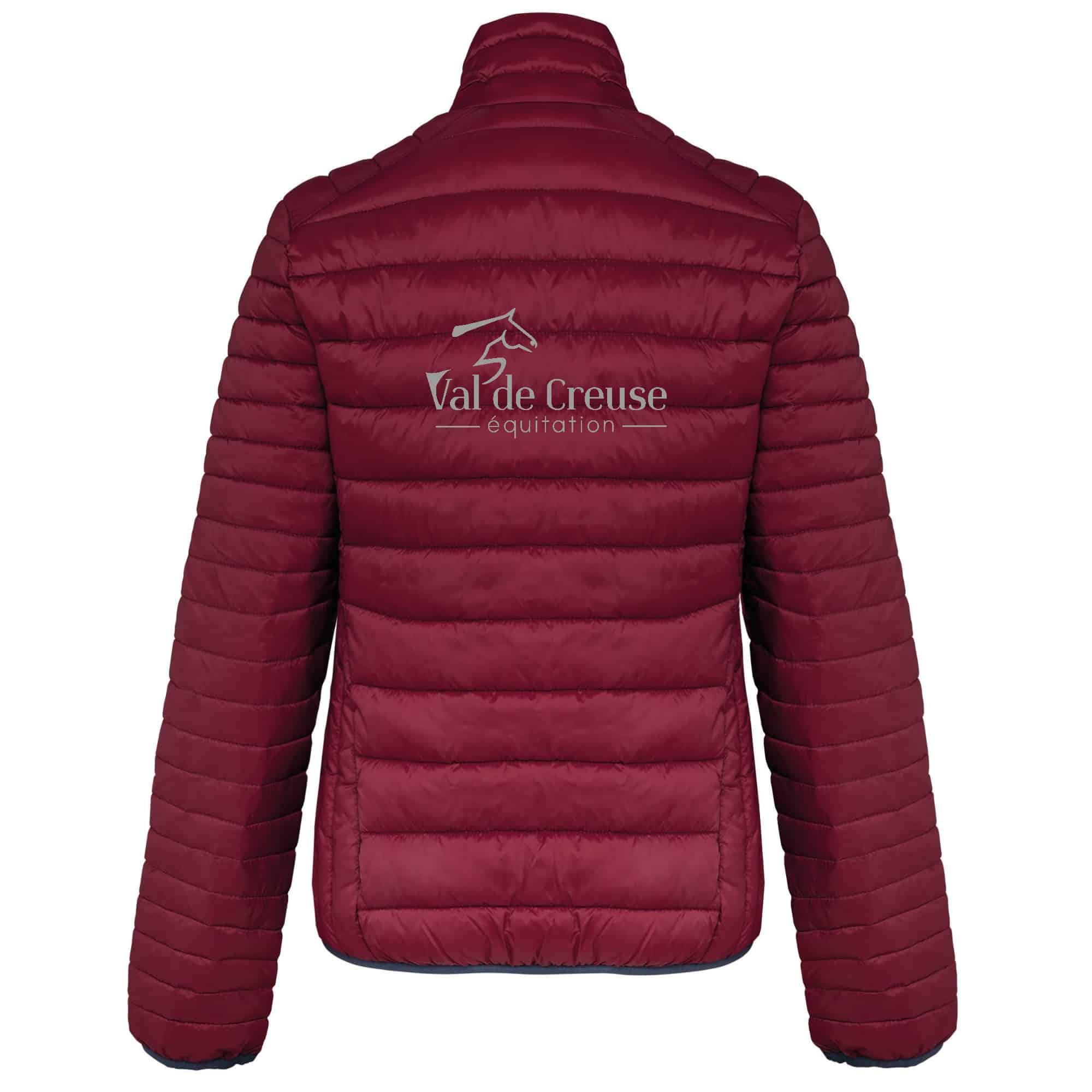 DOUDOUNE AVEC MANCHES (femme) - VAL DE CREUSE EQUITATION – Bordeaux - K6121 – Image 3