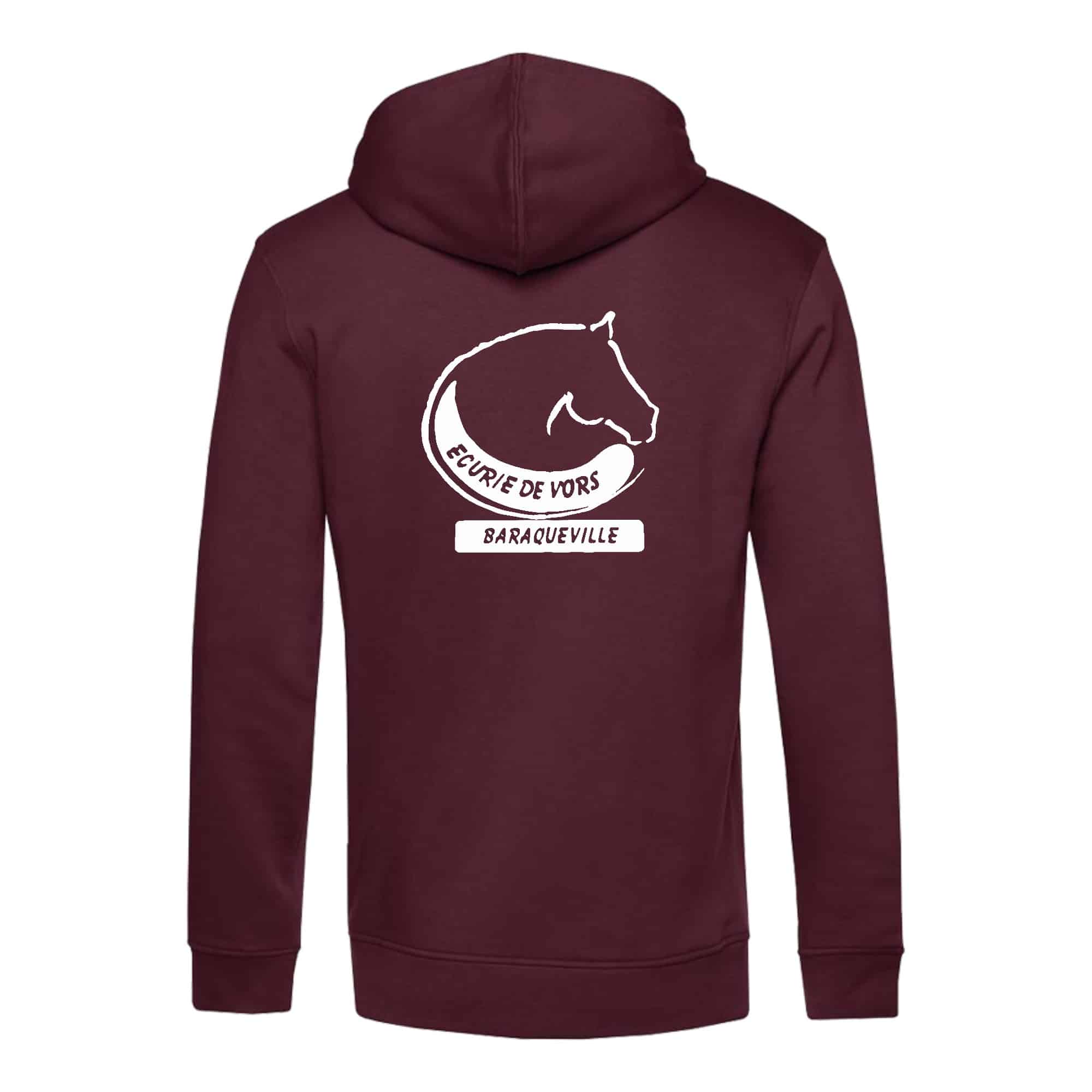 SWEAT A CAPUCHE (homme) - Centre équestre de Vors - Bordeaux - BCU33B – Image 3