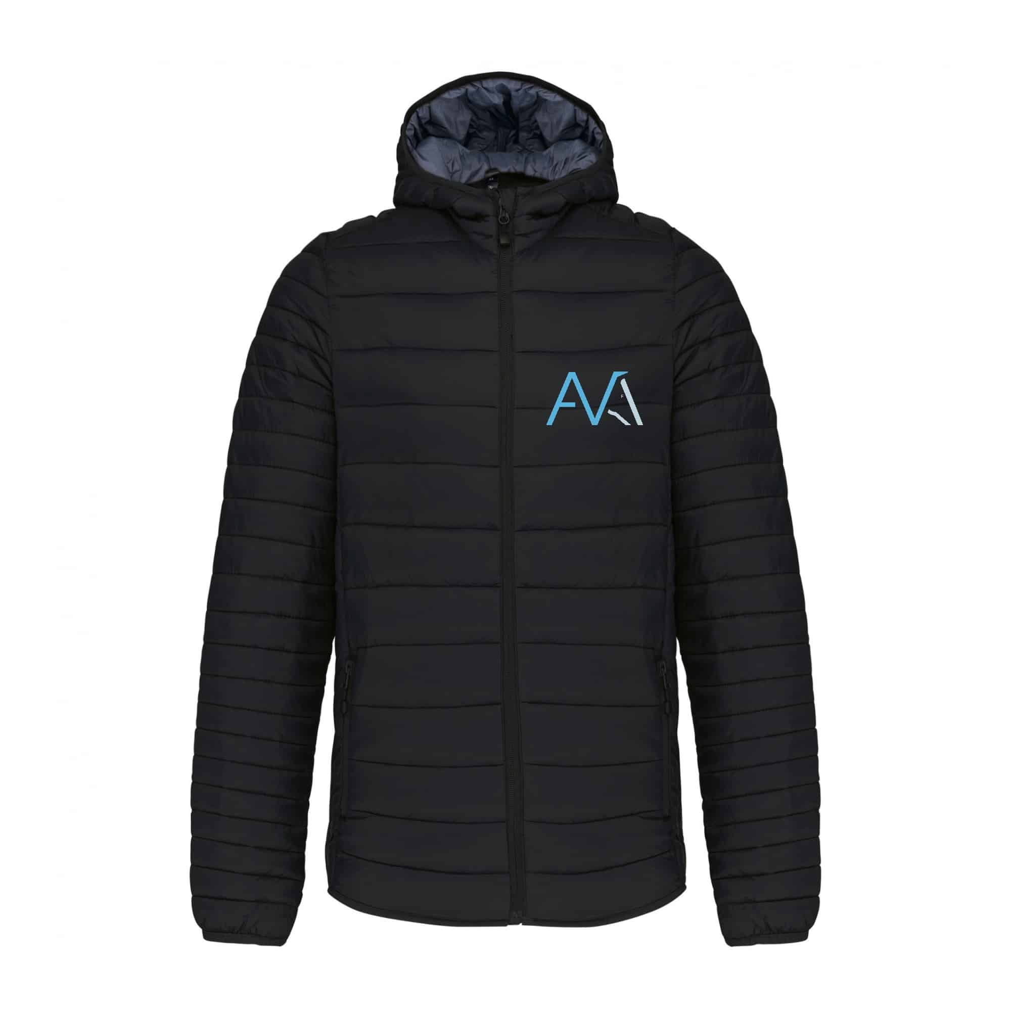 DOUDOUNE AVEC MANCHES ET CAPUCHE (homme) - EARL ECURIES VANCRAYELYNGHE - Noir - K6110