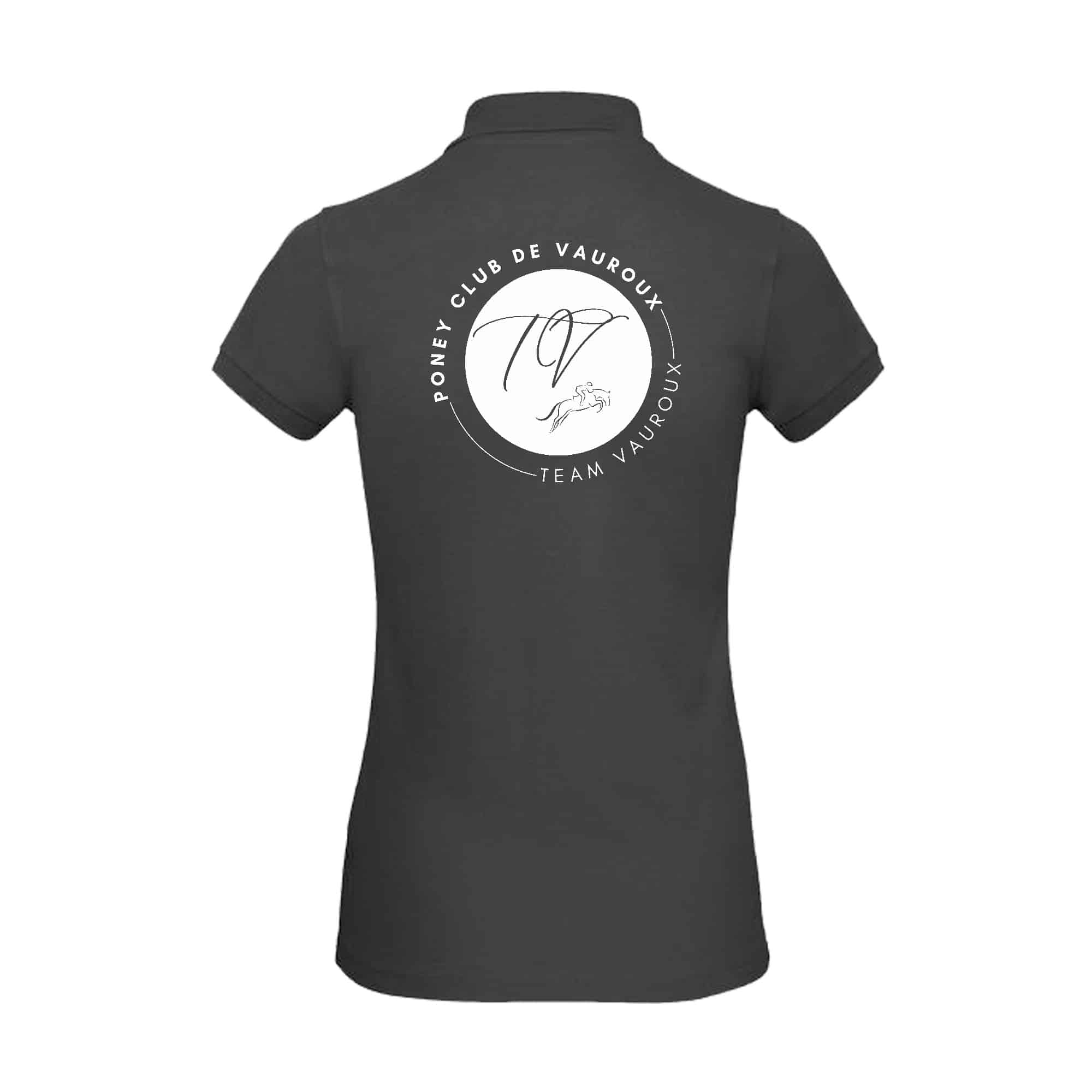 POLO (femme) - Poney club de vauroux - Gris Anthracite - BCI1F – Image 3