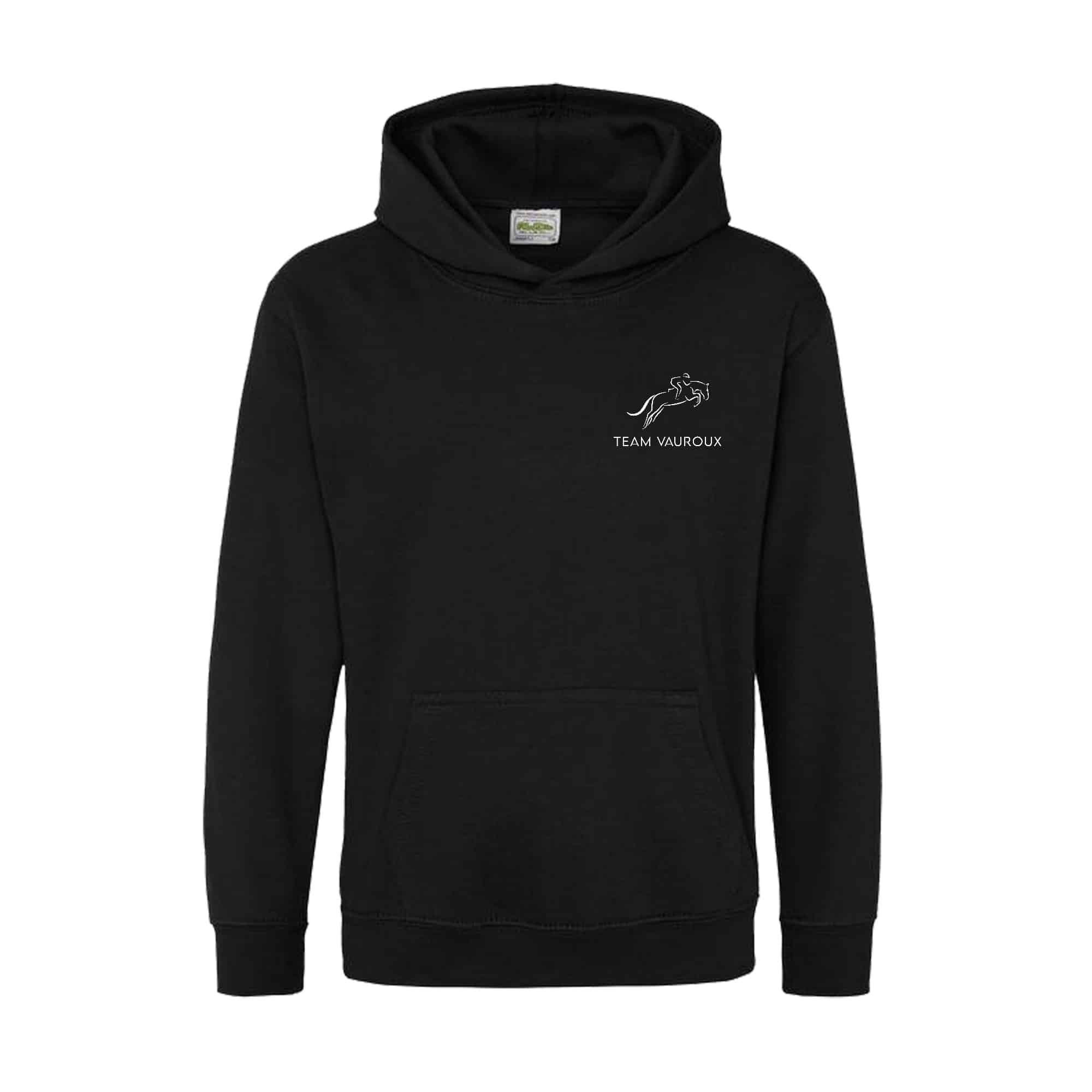 SWEAT A CAPUCHE (enfant) - Poney club de vauroux - Noir - K477