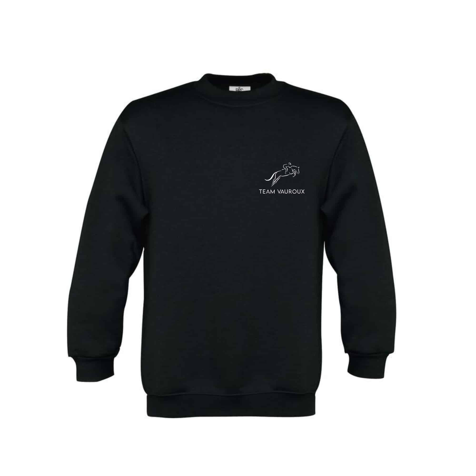 SWEAT COL ROND (enfant) - Poney club de vauroux - Noir - ID332K