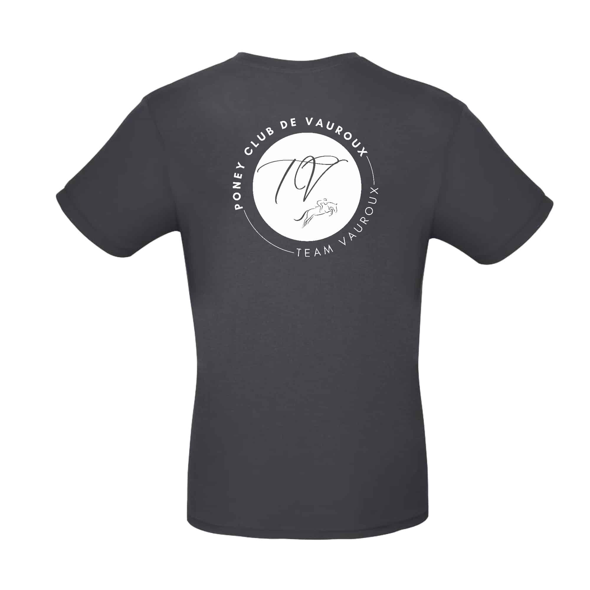 T-SHIRT (homme) - Poney club de vauroux - Gris Anthracite - BC03T – Image 3
