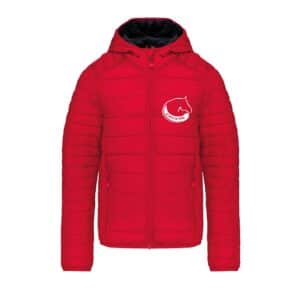 DOUDOUNE AVEC MANCHES ET CAPUCHE (enfant) - Centre équestre de Vors - Rouge - K6112