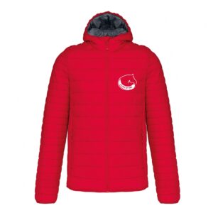 DOUDOUNE AVEC MANCHES ET CAPUCHE (homme) - Centre équestre de Vors - Rouge - K6110