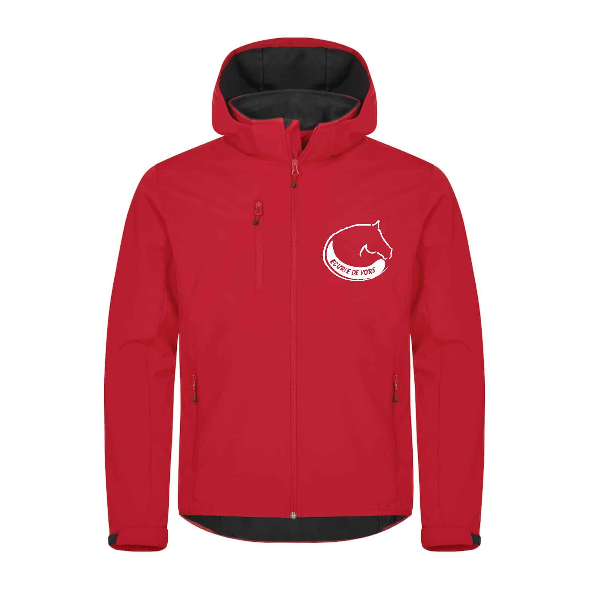 SOFTSHELL "Classic" (homme) - Centre équestre de Vors - Rouge - 0200912