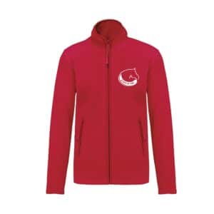 Veste micropolaire zippée (homme) – Centre équestre de Vors - Rouge – K911