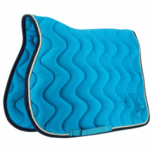 Tapis de selle EQUITHÈME "Polyfun" - Les Écuries Hopla Geiss - Turquoise - 20444