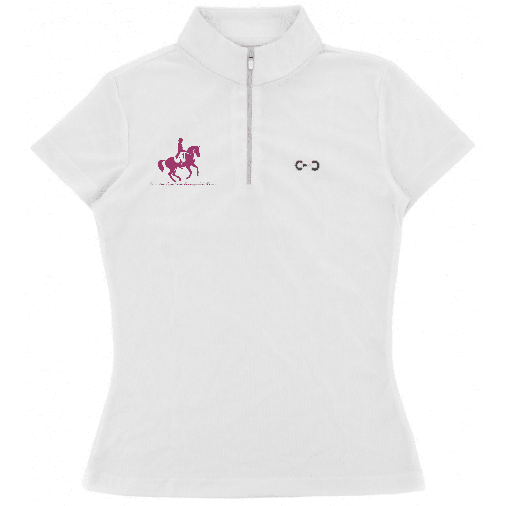 Polo de concours Riding World Roxane (Enfant) - Association équestre de Dressage de la Bresse - Blanc - 962128