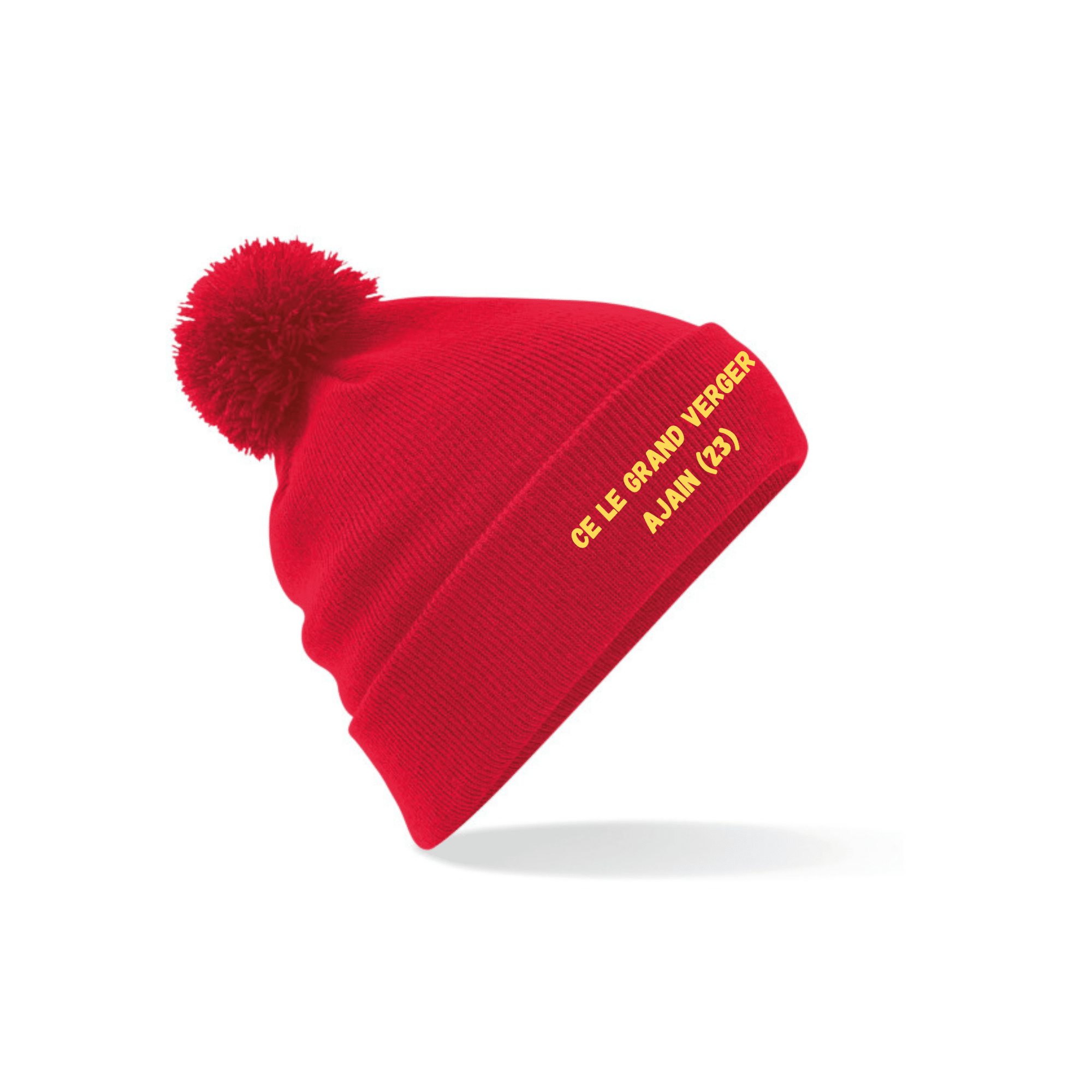 BONNET AVEC POMPOM - CE Le Grand Verger – Rouge - BF426