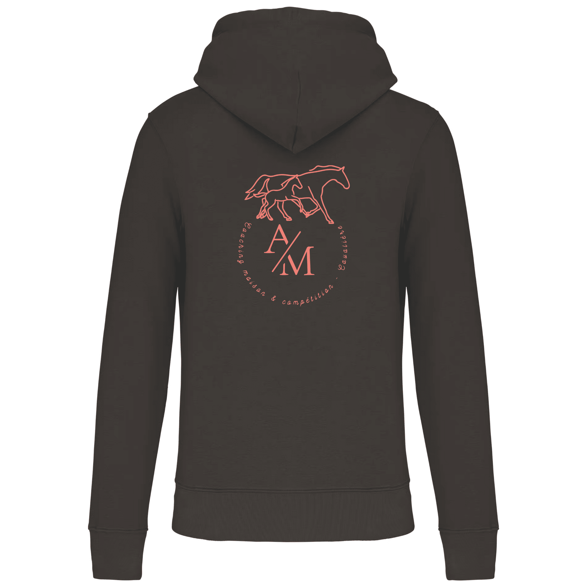 Sweat avec capuche et poche kangourou (homme) - Écuries de Massoran - Gris anthracite - K4027 – Image 3