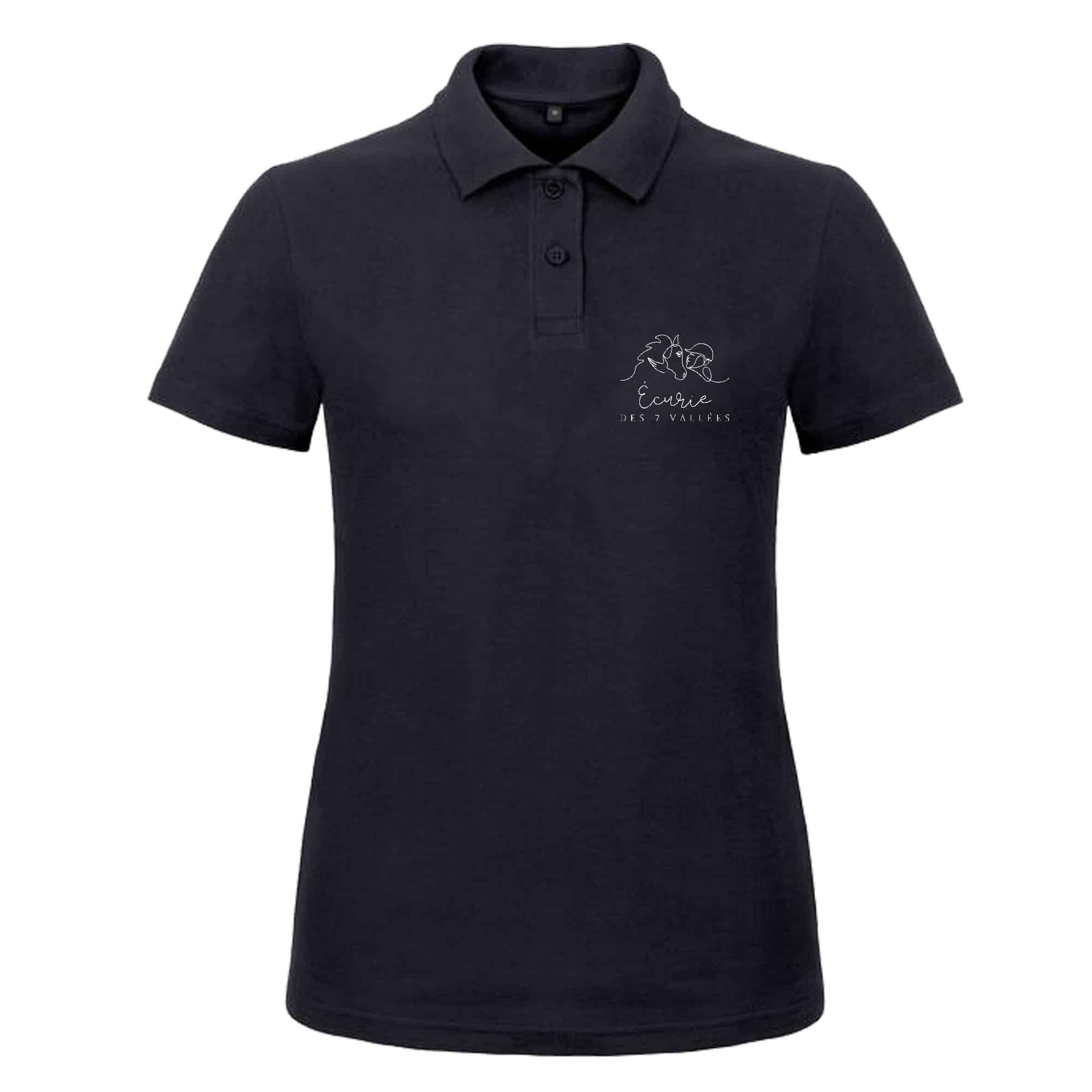 Polo premium (femme) - Ecurie des 7 vallées - Navy - BCW463