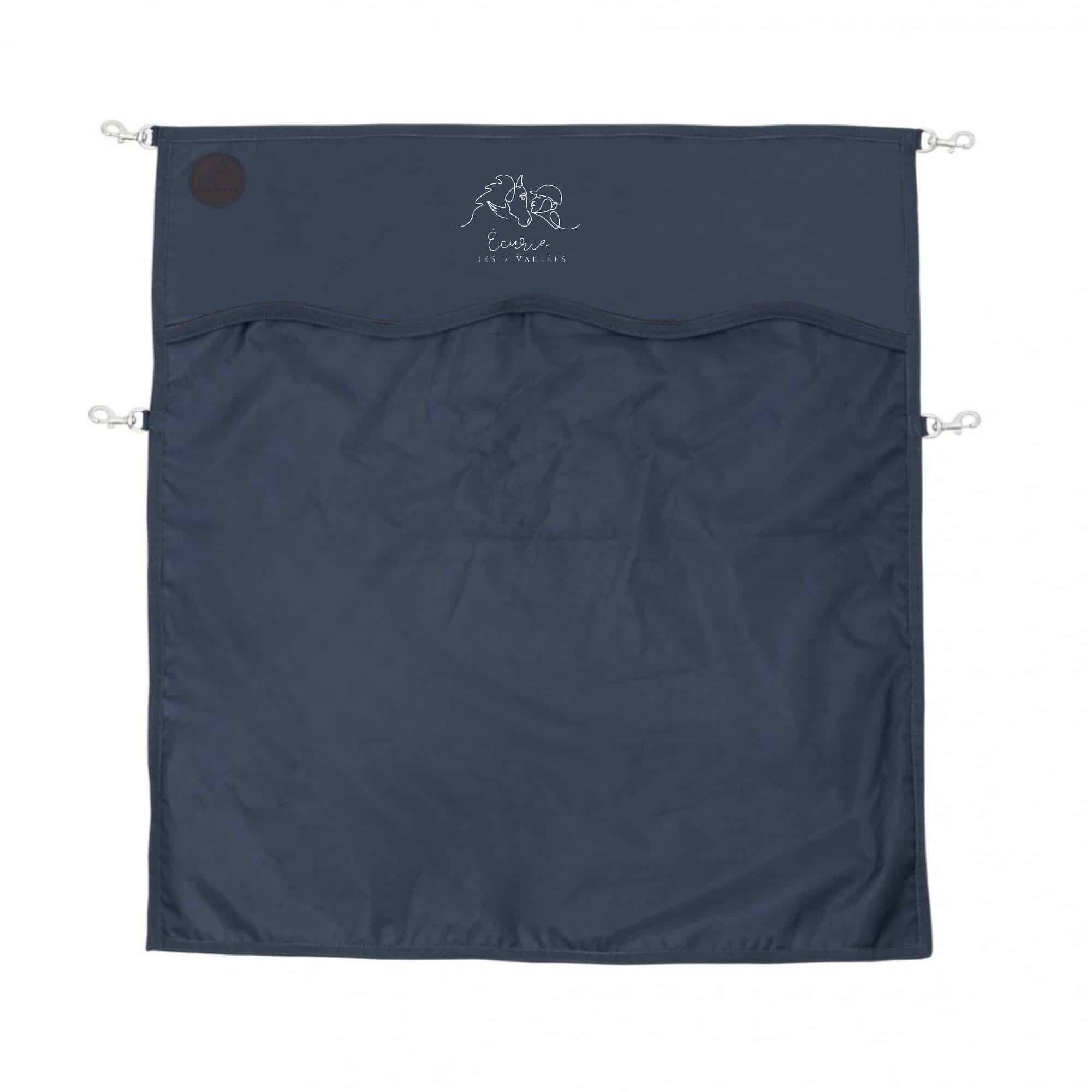 Rideau ou porte de box EQUITHÈME Premium - Ecurie des 7 vallées - Navy - RP001 – Image 2
