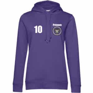 SWEAT A CAPUCHE (femme) – Club roller hockey aubagne - Violet - BCW34B