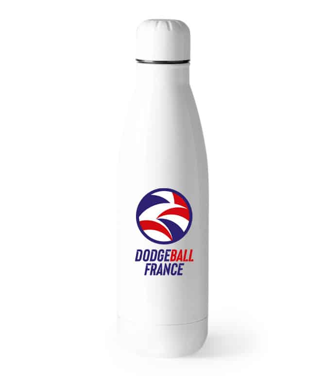 Gourde Blanche 500ml - Association du dodgeball français - GRD001