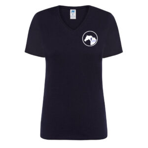 T-SHIRT col V (femme) - Ecurie Antoine Klinklin – Navy - JK158
