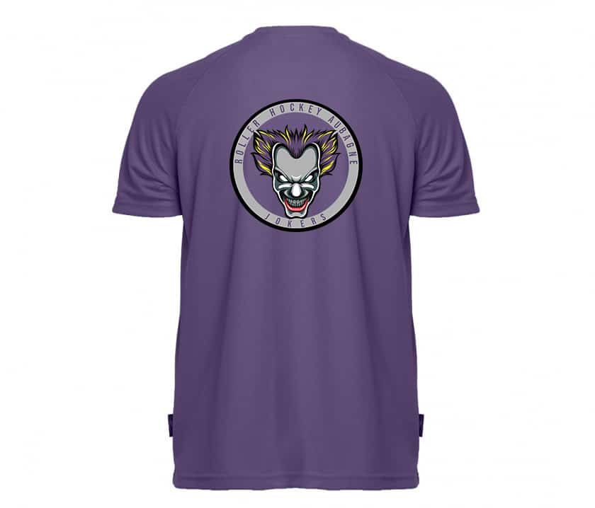 T-Shirt respirant (homme) - Club roller hockey aubagne - Violet - PK140 – Image 3