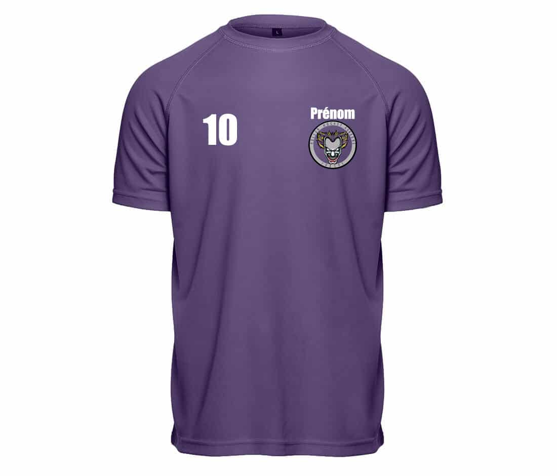 T-Shirt respirant (homme) - Club roller hockey aubagne - Violet - PK140