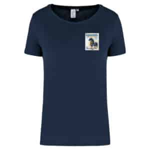 [Collection EQUIFEEL]T-shirt [Bio - Fabriqué en France] (femme) - Association Caval Go - Navy - K3041