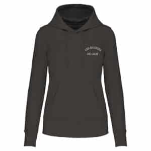 Sweat avec capuche et poche kangourou (femme) - LES ECURIES DU CRAY - Gris Anthracite - K4028
