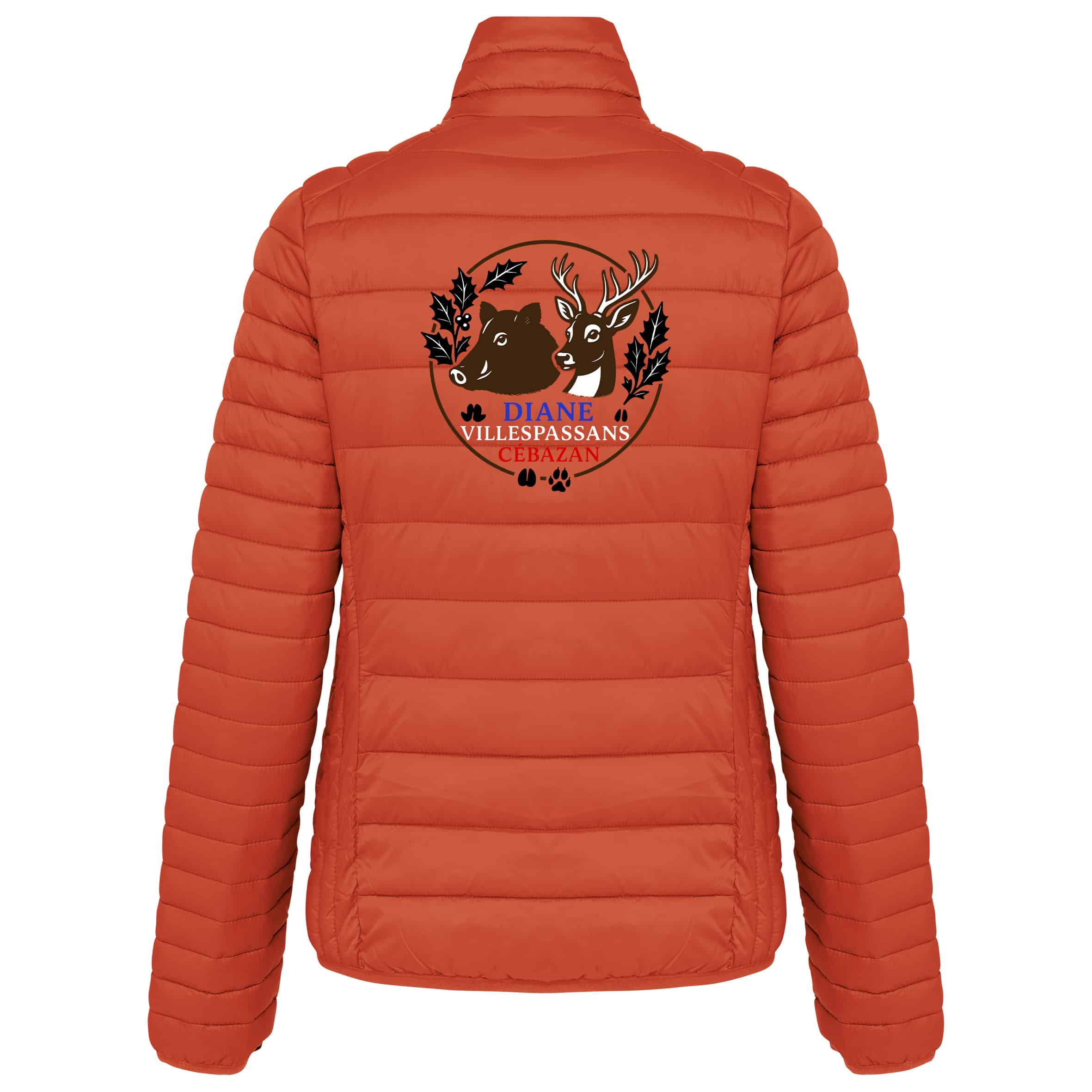 DOUDOUNE AVEC MANCHES ET CAPUCHE (femme) - Diane Villespassans et cébazan - Orange - K6111 – Image 3