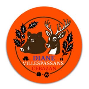 STICKER ROND - Diane Villespassans et cébazan - STI001