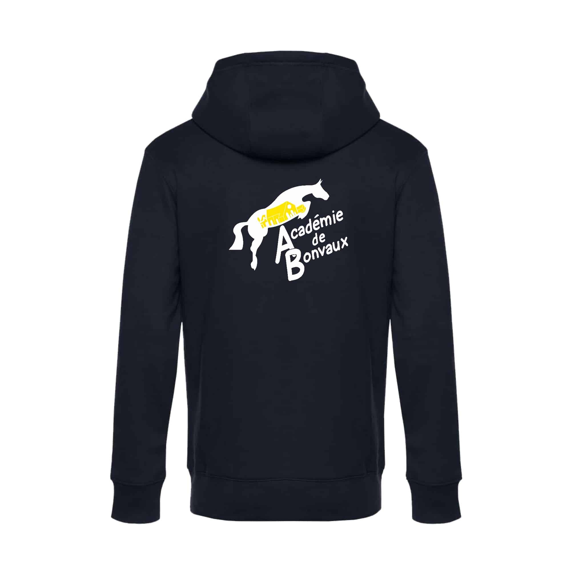 SWEAT ZIPPÉ (Homme) - Académie de Bonvaux - Navy - BCU03K – Image 3