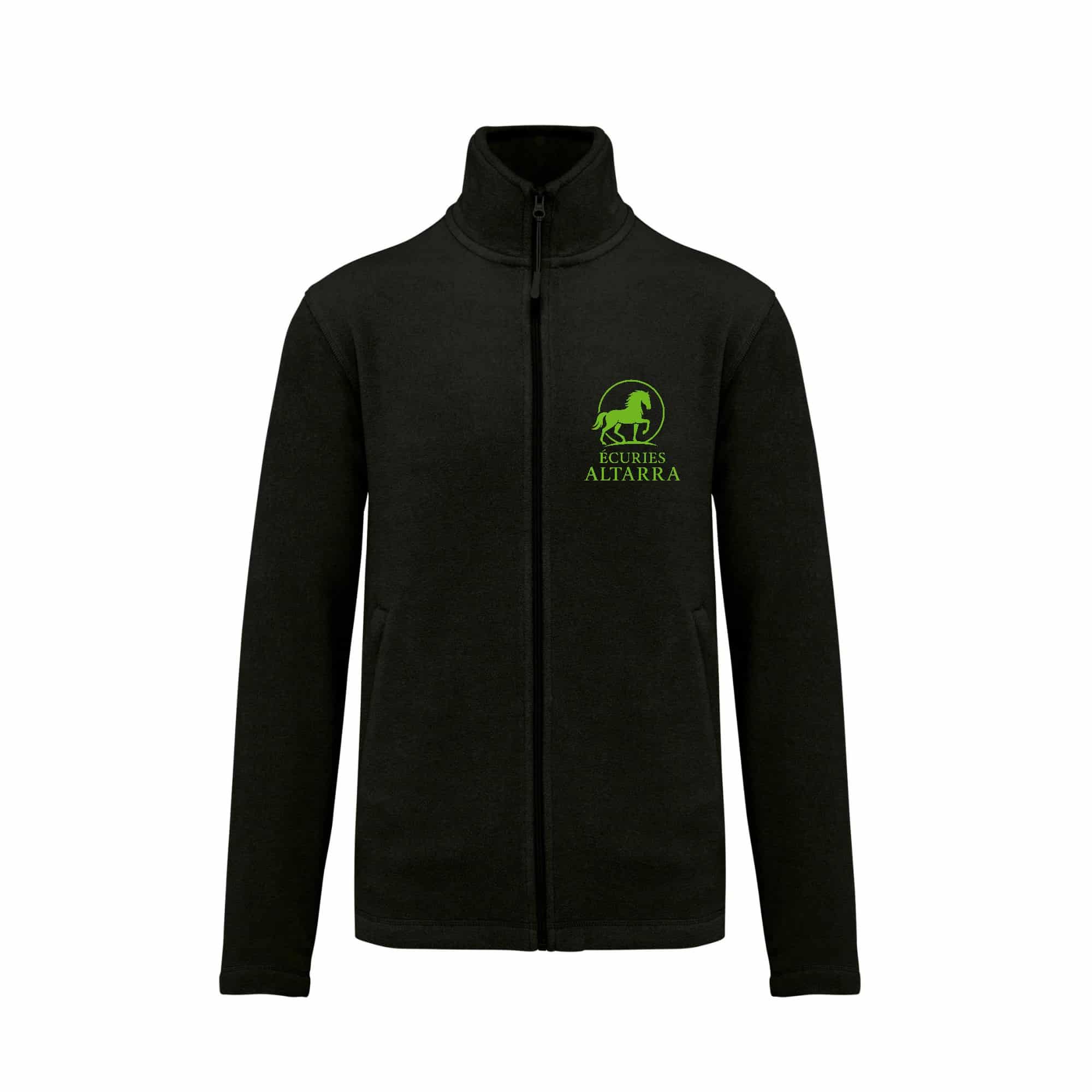 Veste micropolaire zippée (homme) – Ecuries Altarra - Noir – K911