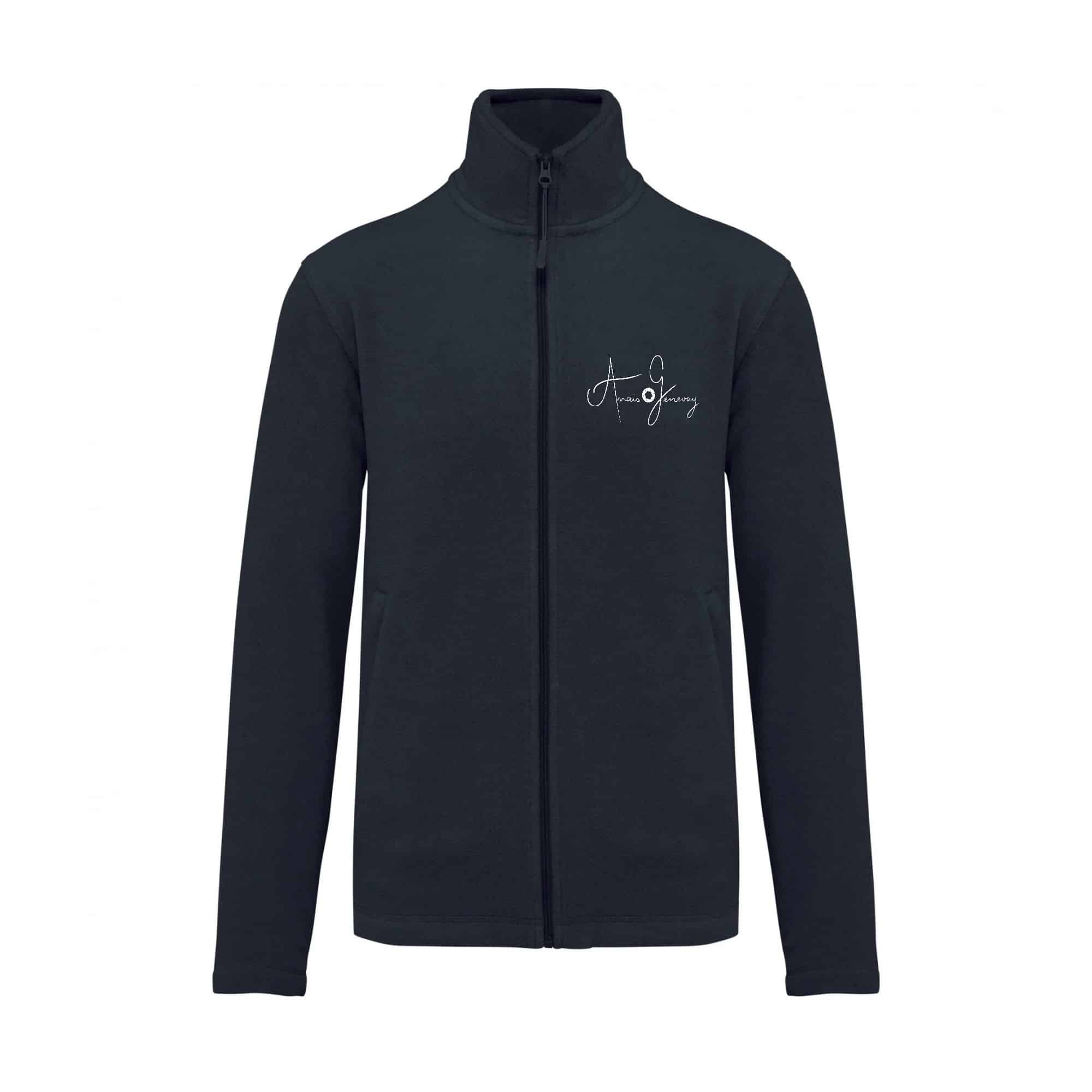 Veste micropolaire zippée (homme) – Anaïs Genevay Photographies - Navy – K911