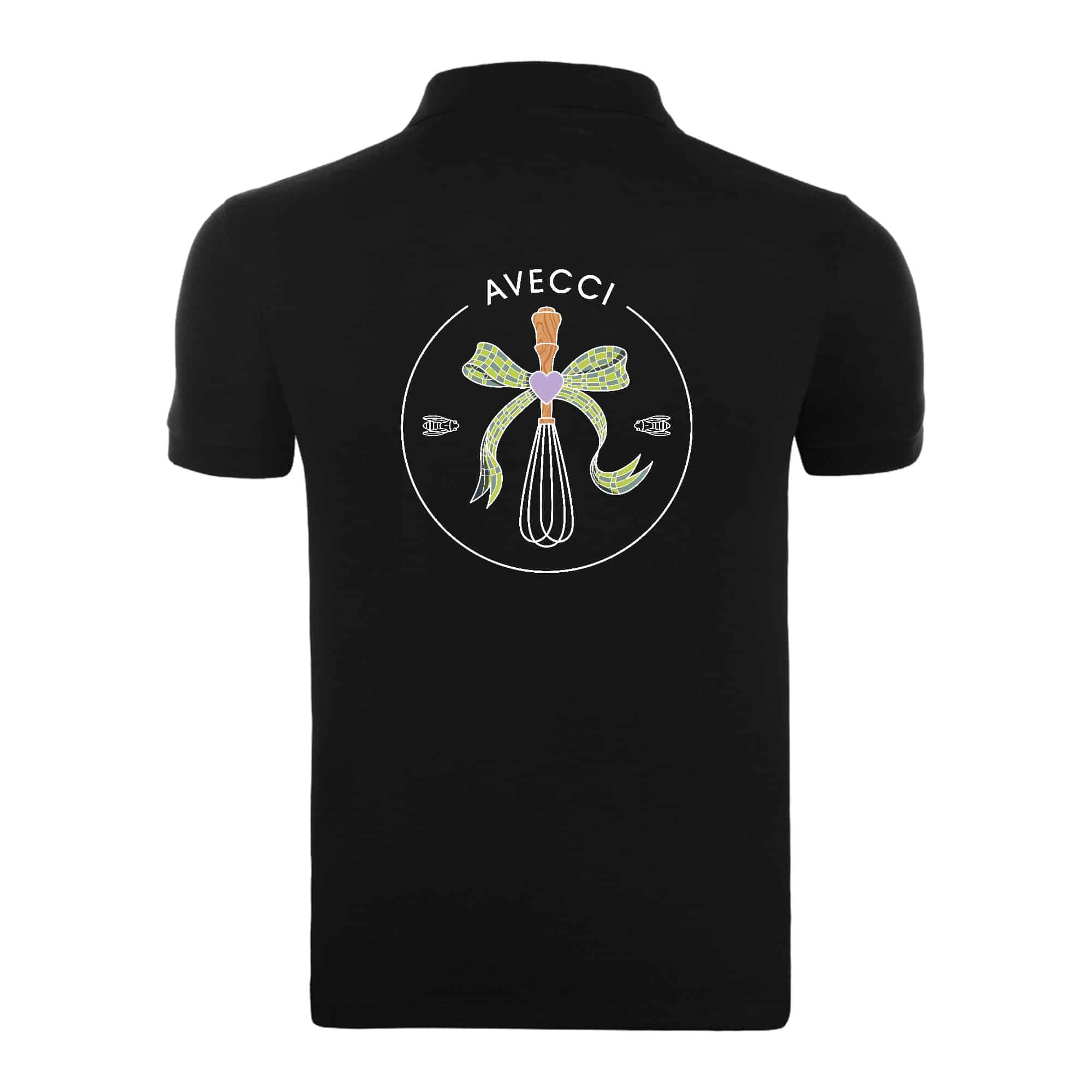 Polo premium (homme) - Avecci Food - Noir - BCU426 – Image 2