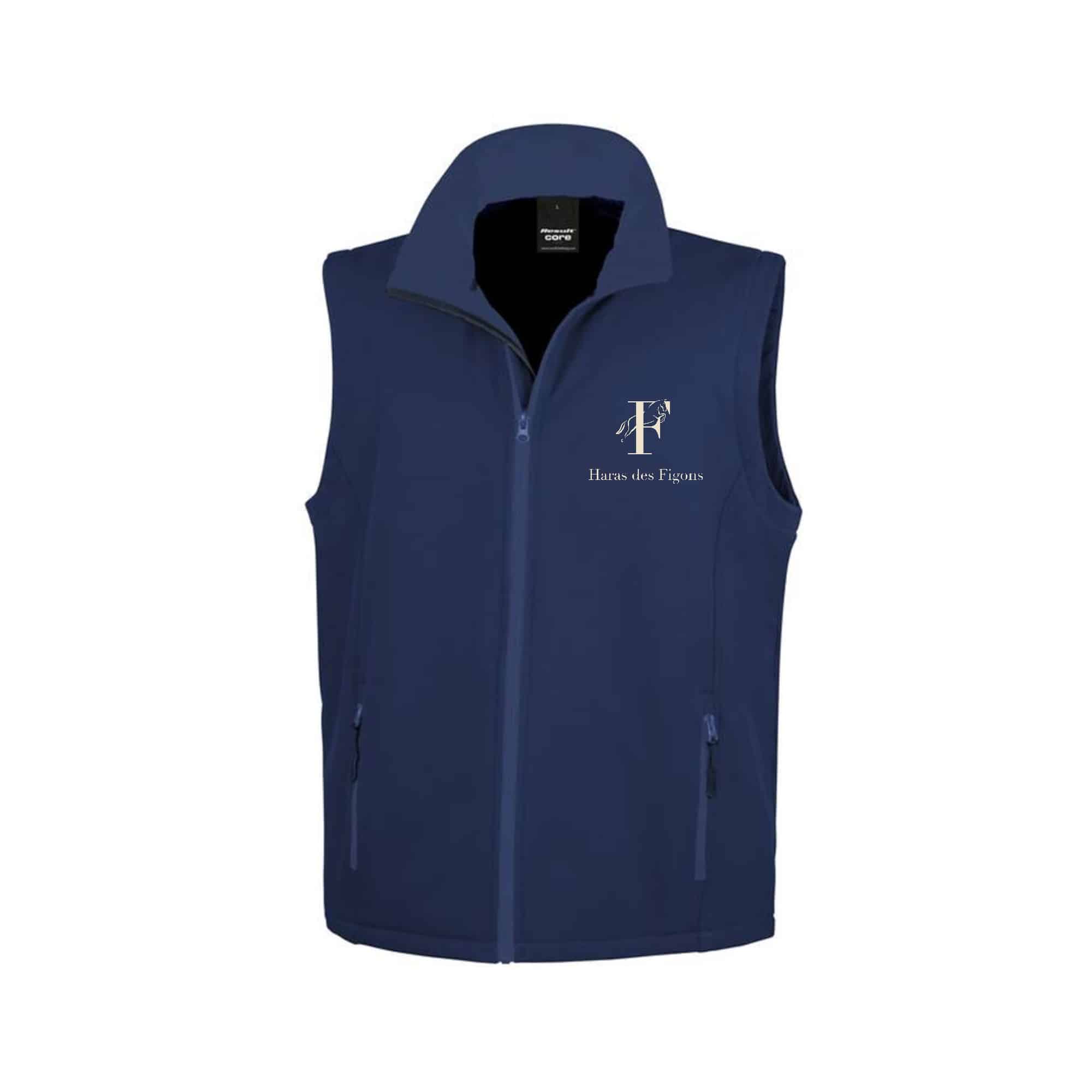 SOFTSHELL SANS MANCHE (femme) – Haras des figons - Navy - R232F