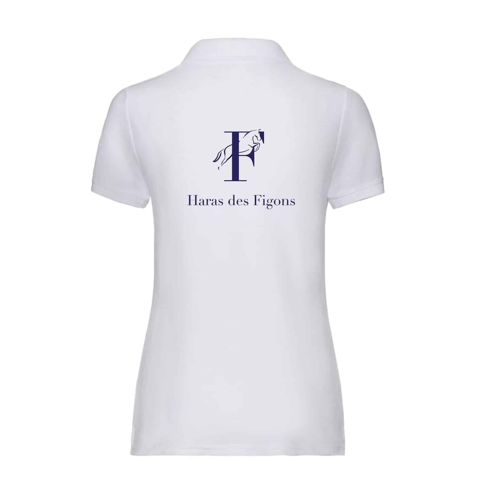 POLO (femme) - Haras des figons - Blanc - BCI1F – Image 3
