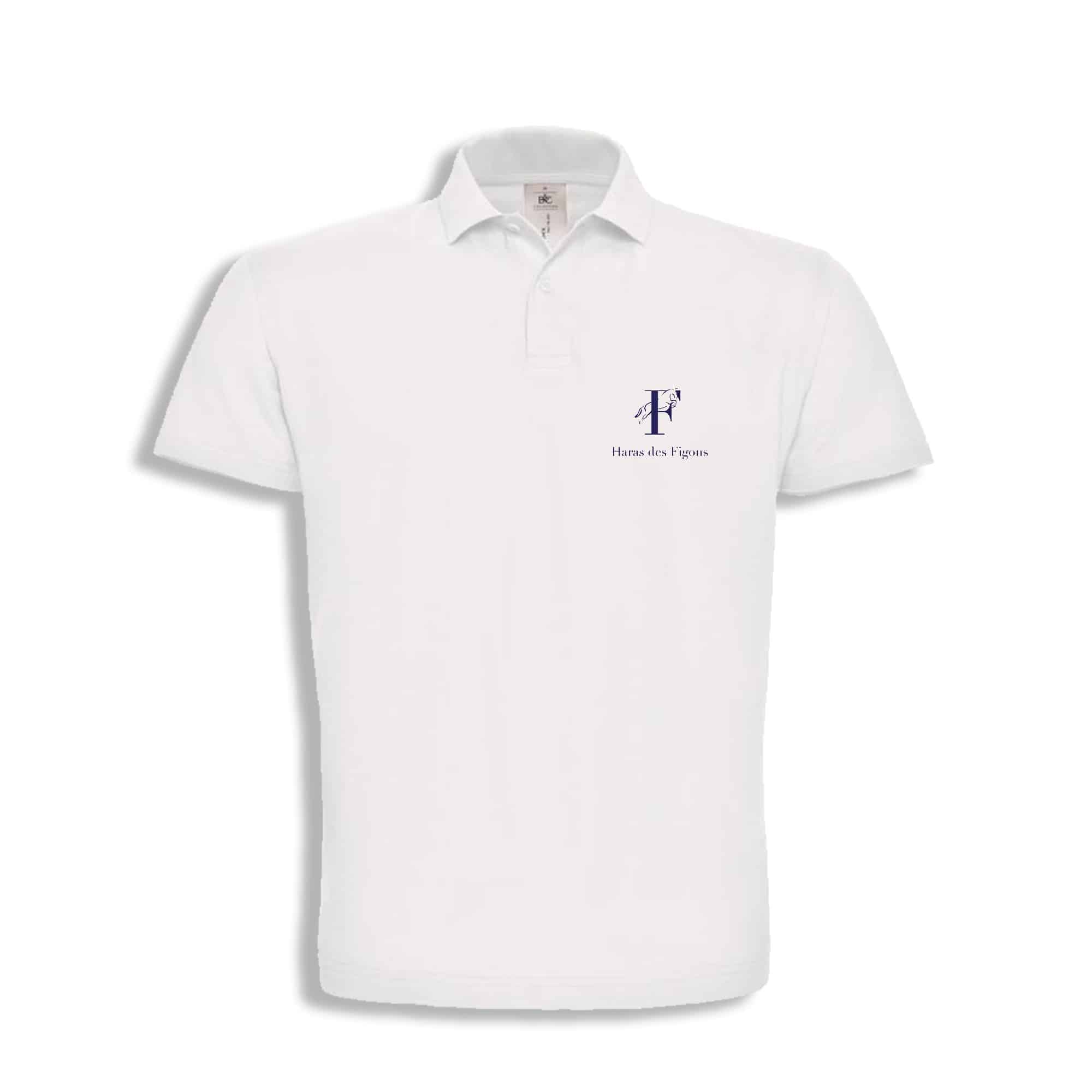 POLO (homme) - Haras des figons - Blanc - BCID1
