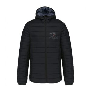 DOUDOUNE AVEC MANCHES ET CAPUCHE (homme) - Les Écuries des Bordes - Noir - K6110