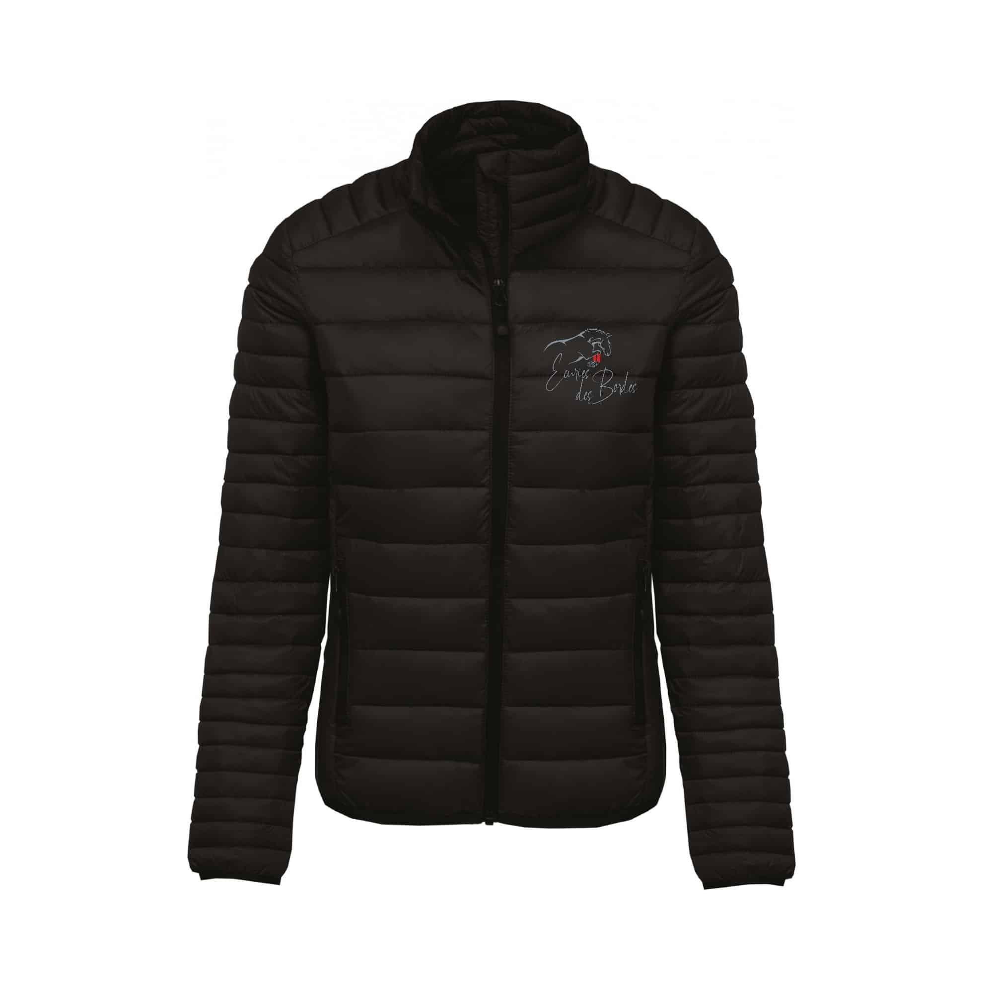 DOUDOUNE AVEC MANCHES (femme) - Les Écuries des Bordes - Noir - K6121