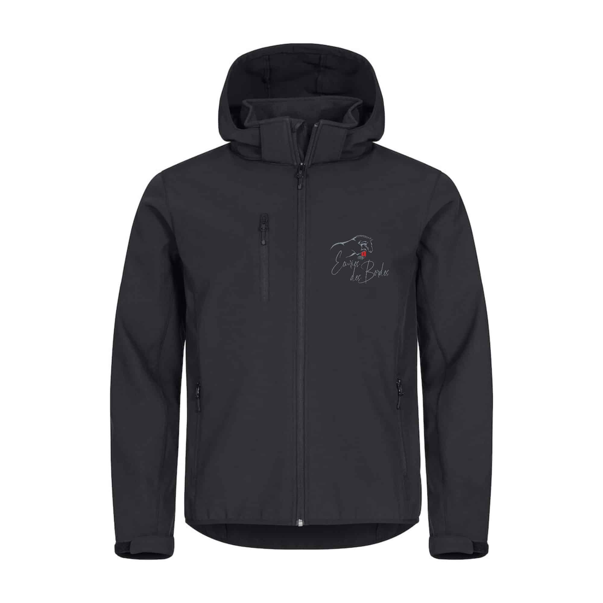 SOFTSHELL "Classic" (homme) - Les Écuries des Bordes - Noir - 0200912
