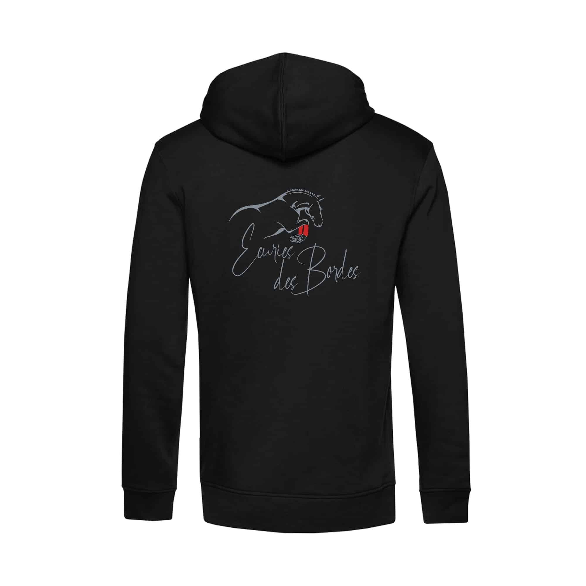 SWEAT A CAPUCHE (enfant) - Les Écuries des Bordes - Noir - K477 – Image 2