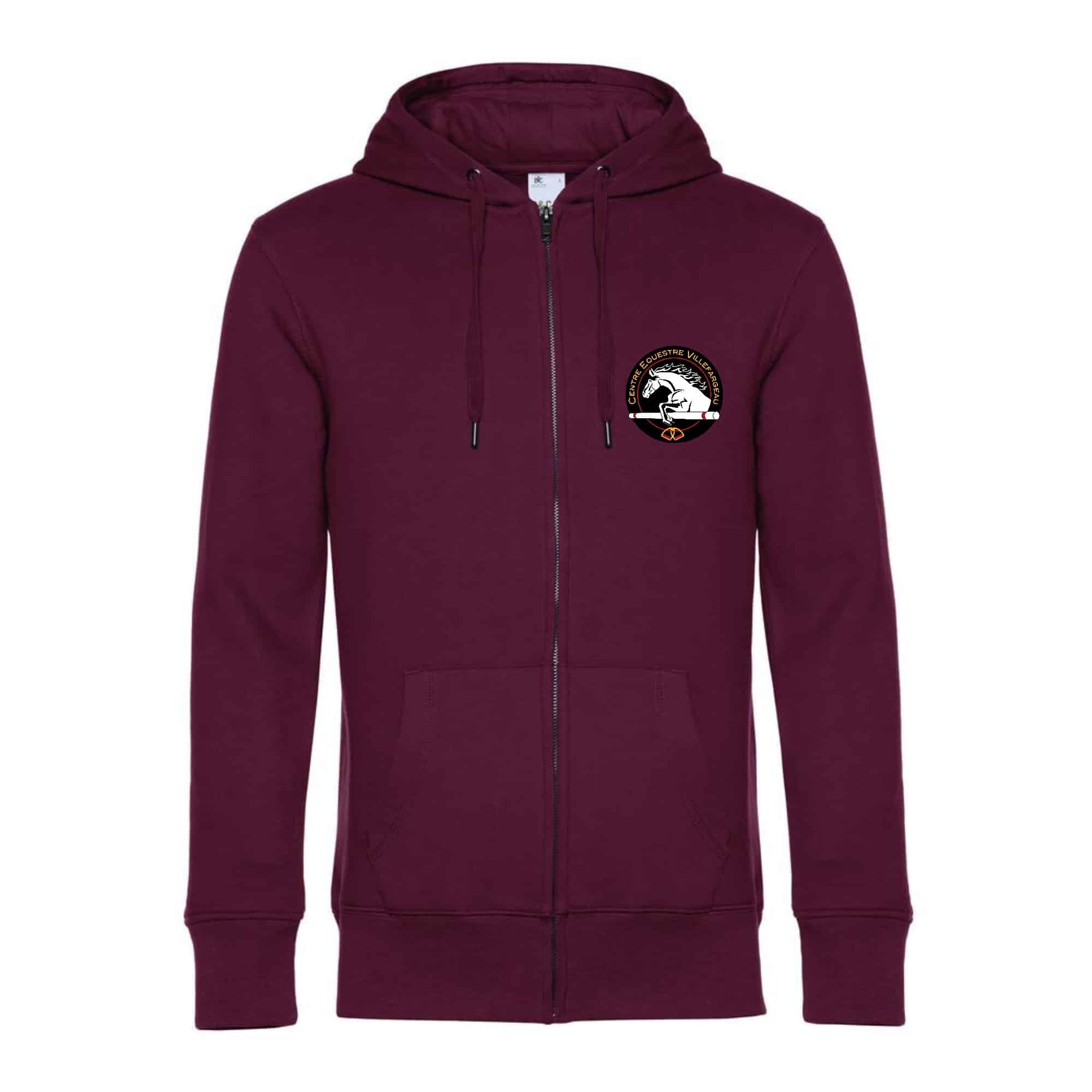 SWEAT ZIPPÉ (Homme) - Centre Equestre de Villefargeau - BCU03K