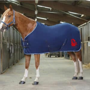 Chemise polaire Riding World (avec attaches) - Domaine des Millets - Marine/Bleu Ciel - 400637