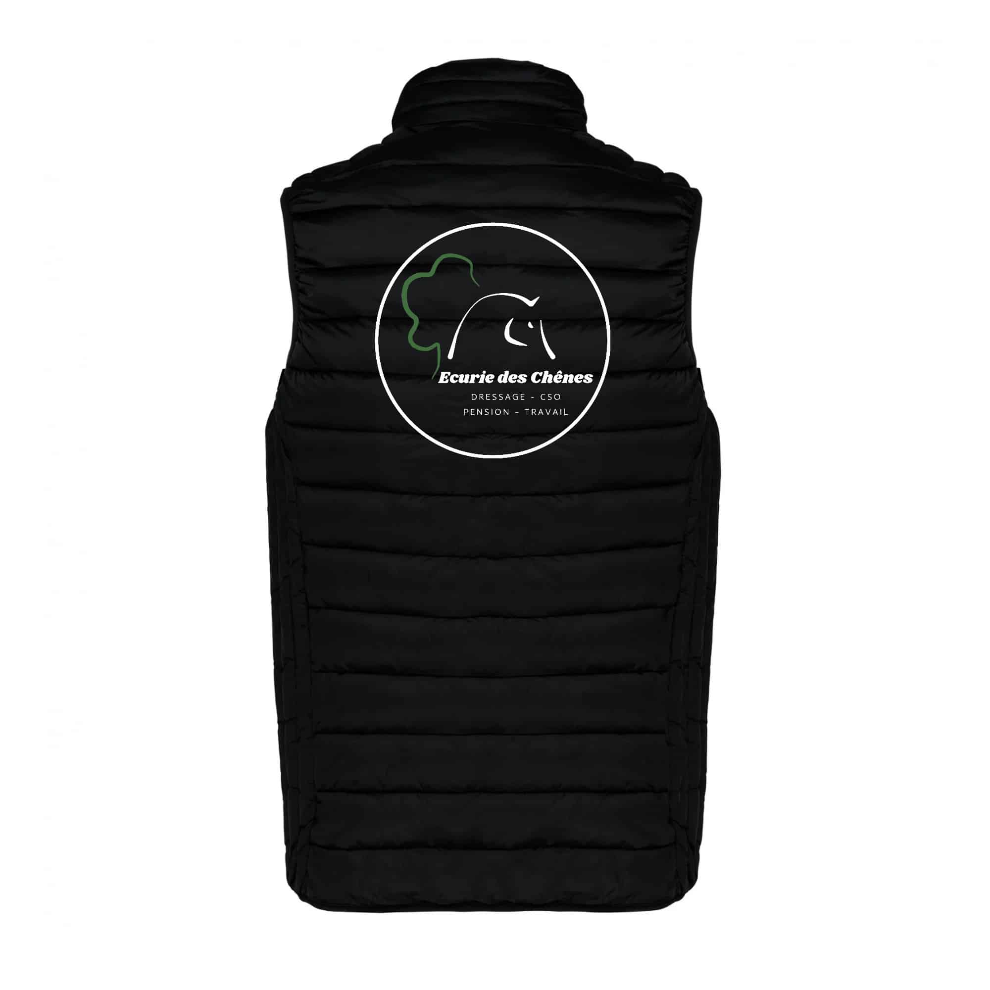 DOUDOUNE SANS MANCHES (homme) - ECURIE DES CHENES - Noir - K6113 – Image 3