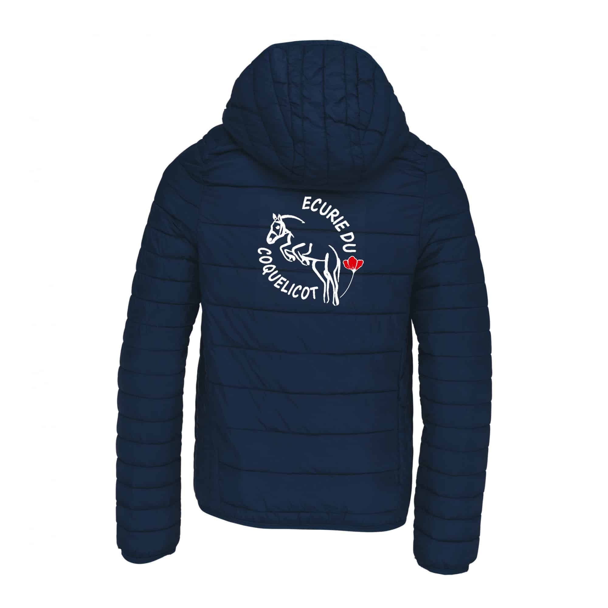 DOUDOUNE AVEC MANCHES ET CAPUCHE (enfant) - earl ecurie du coquelicot - Navy - K6112 – Image 3