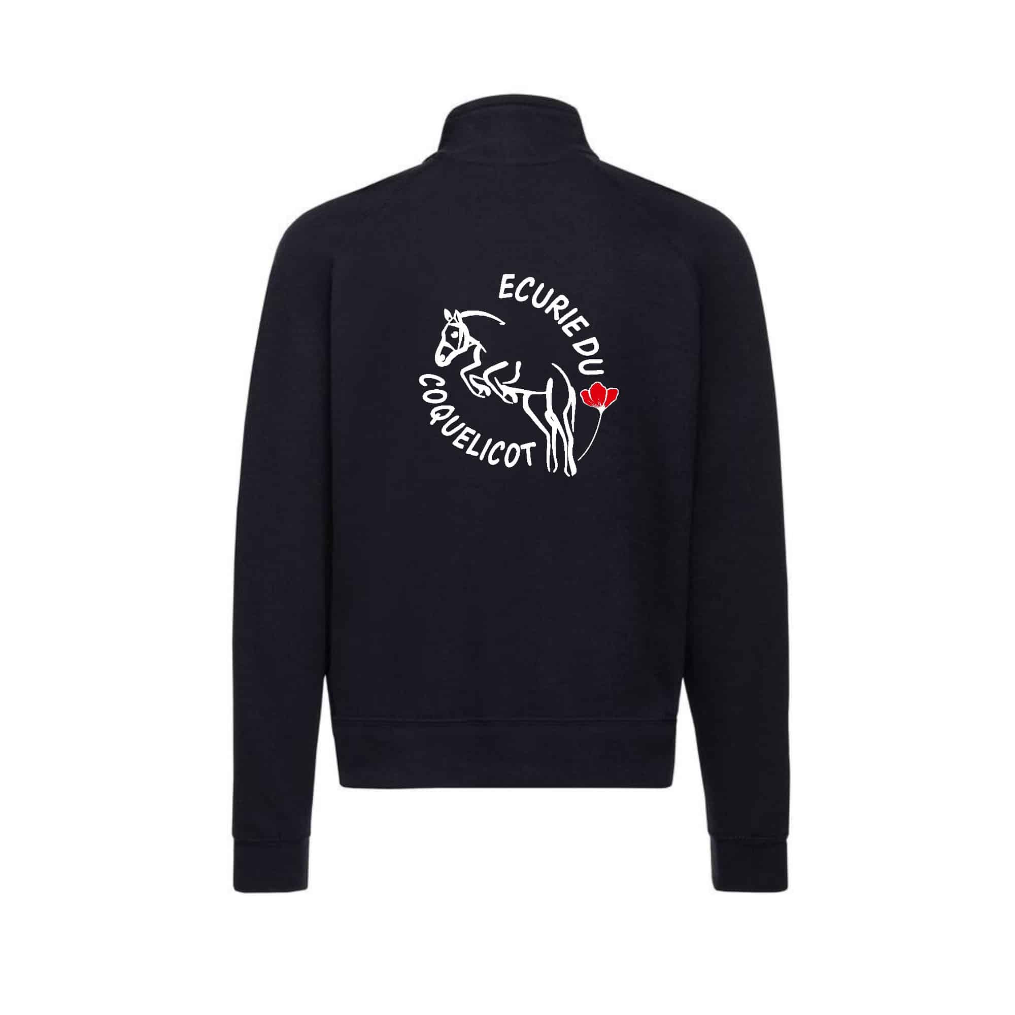SWEAT ZIPPE SANS CAPUCHE (homme) - earl ecurie du coquelicot - Navy - SC365 – Image 2